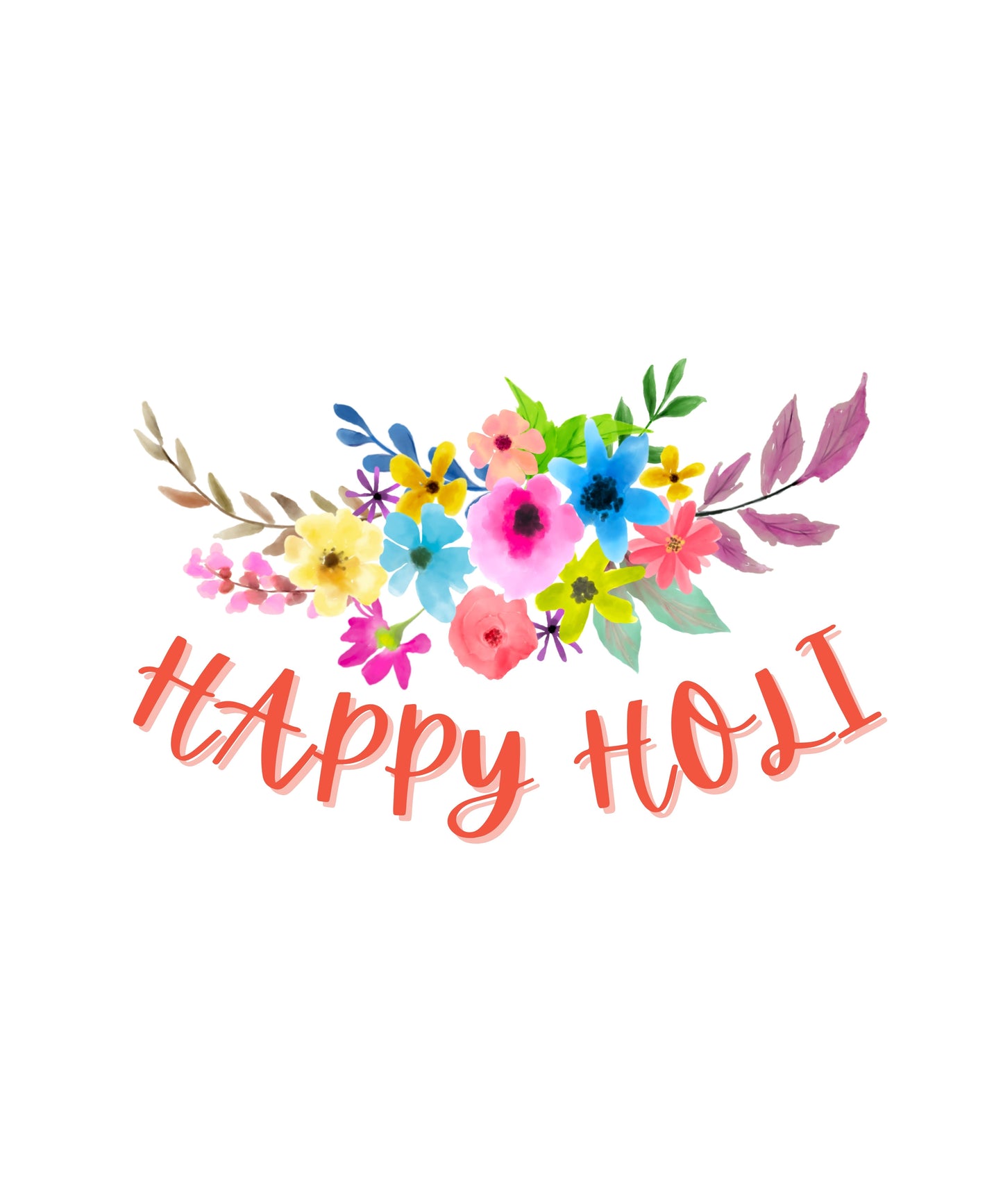 Holi Design_Floral Art_Happy Holi