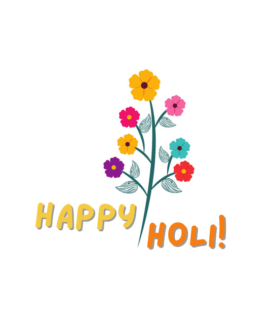 Holi Design_Floral Art_Happy Holi